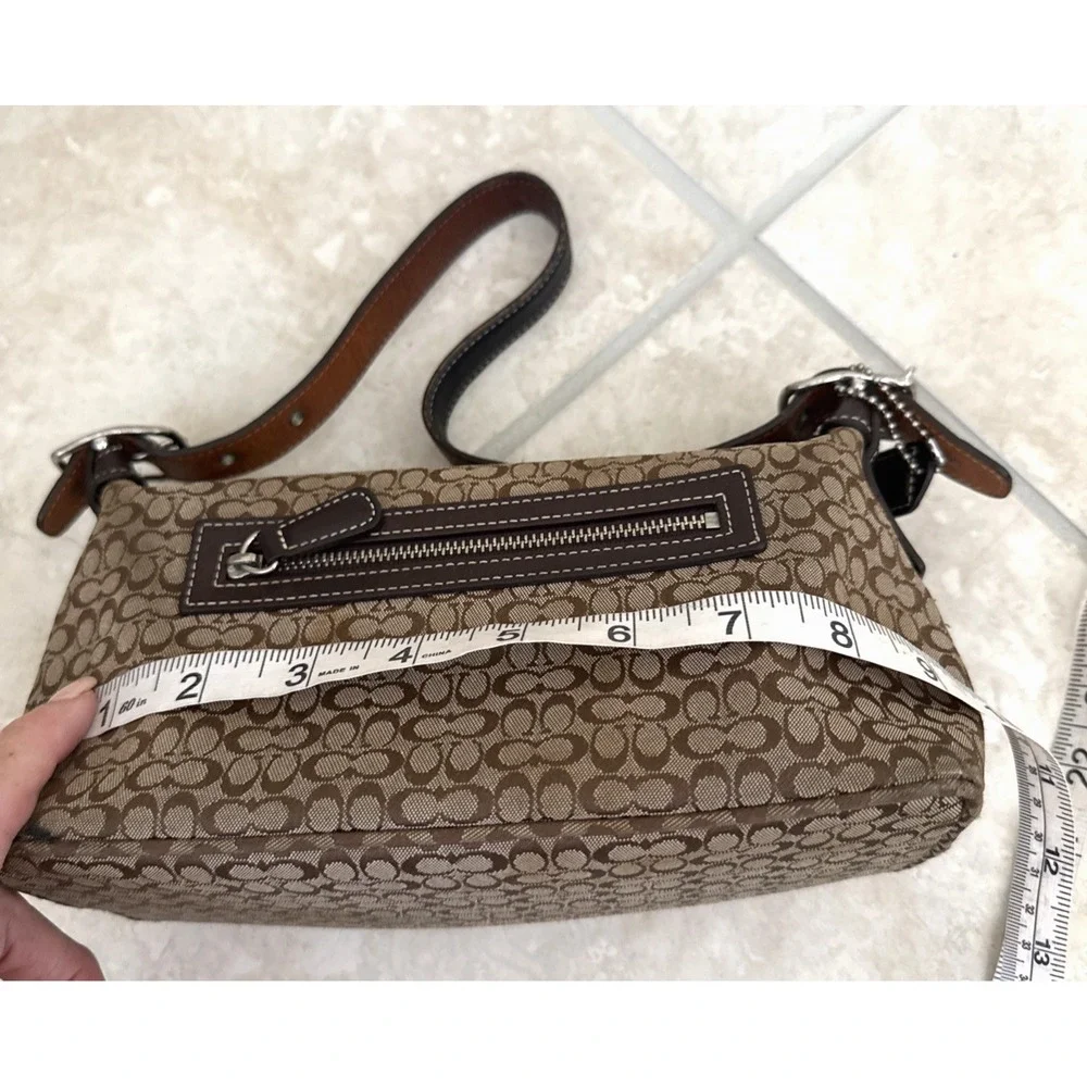 Coach MINI 6332 Vintage Demi Y2K SoHo Signature C Canvas Bag W/Leather Trim